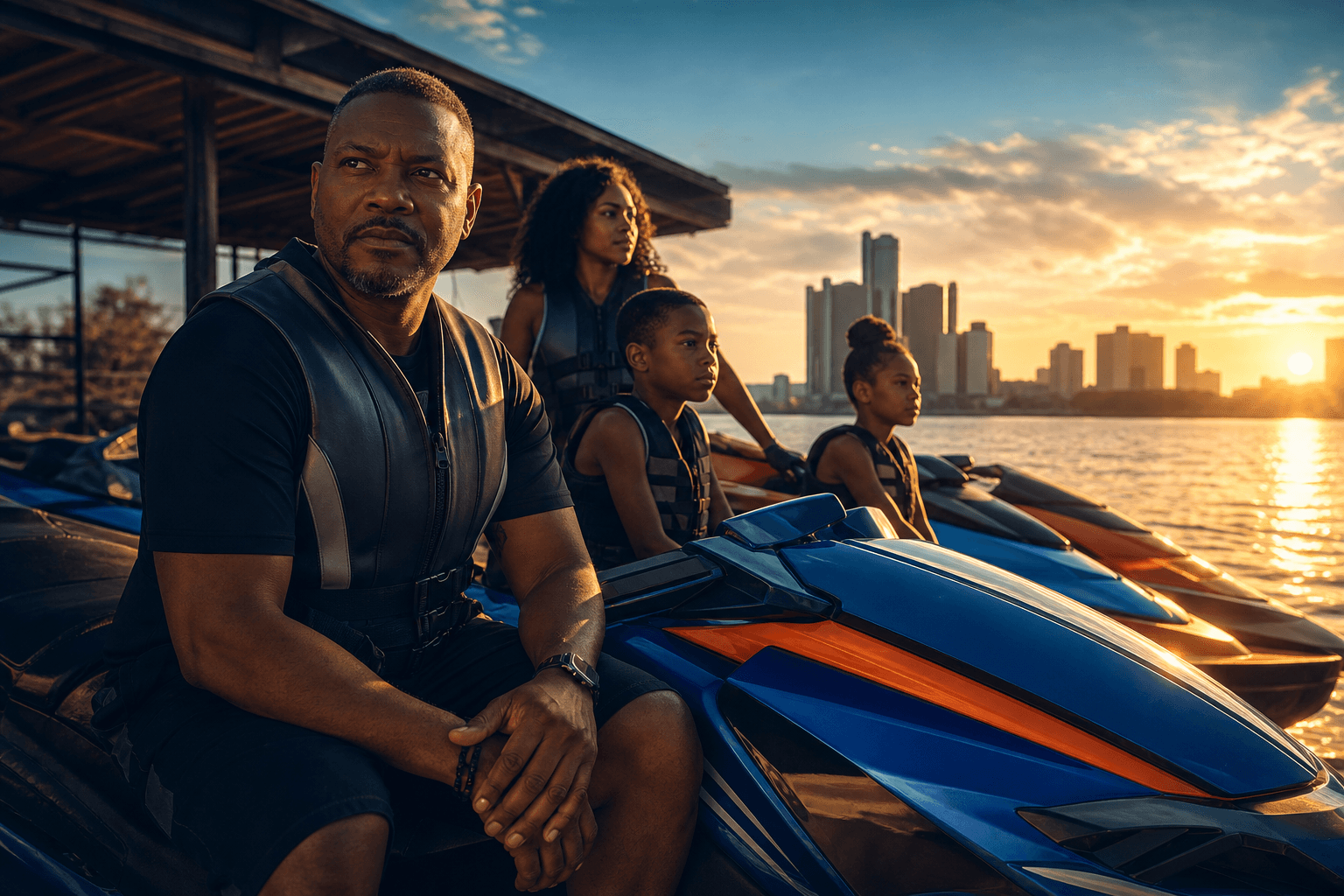 Family-owned jet ski operation at Riverside Park