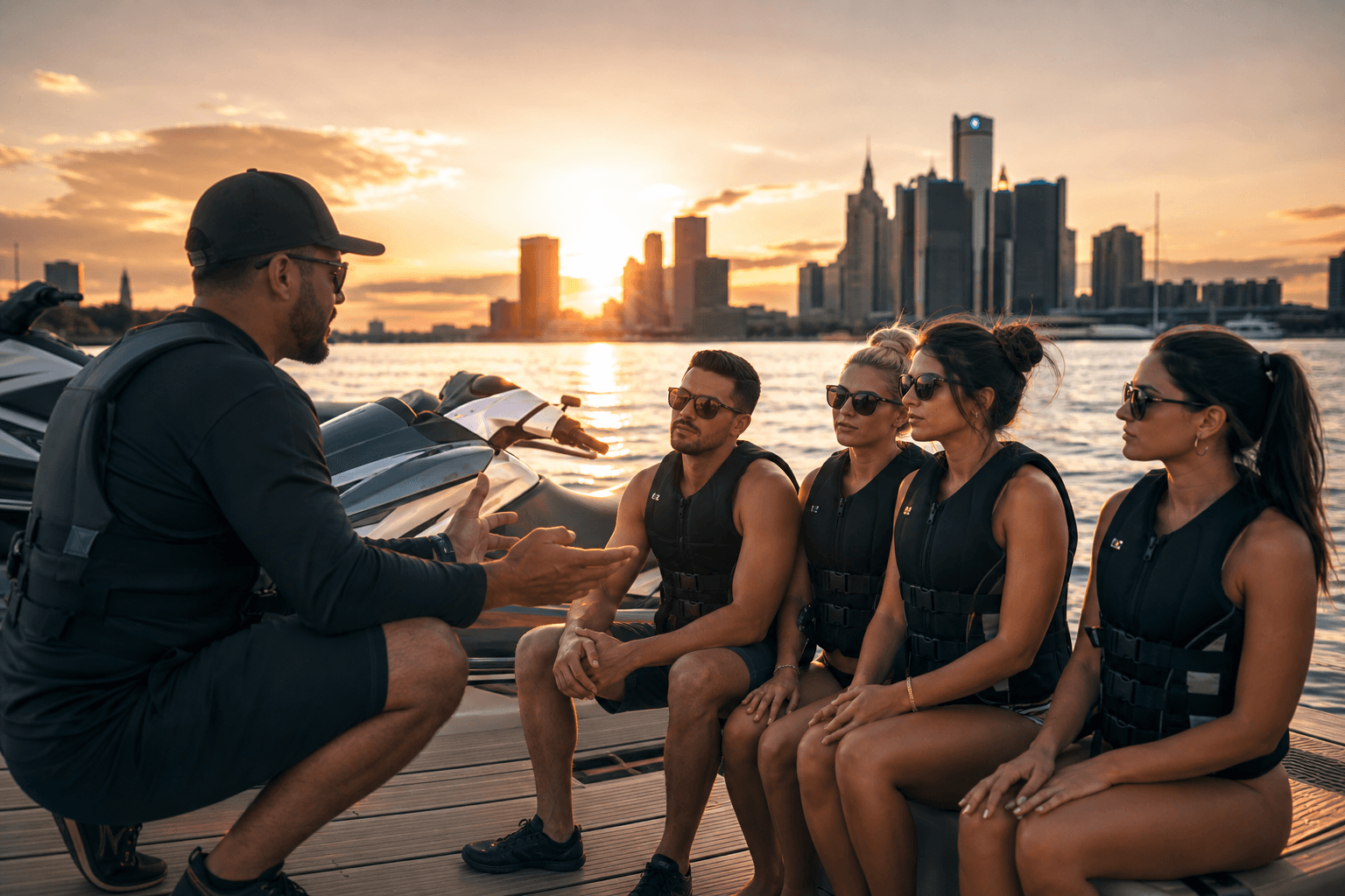 Premium safety briefing and five-star service at the dock
