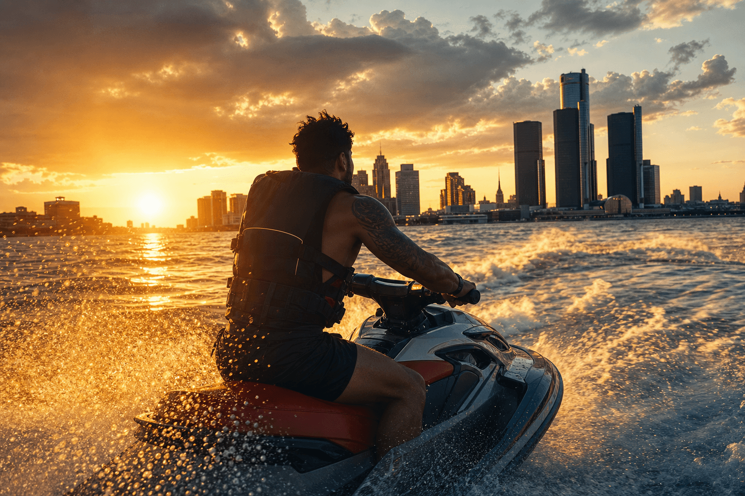 Open throttle on the Detroit River